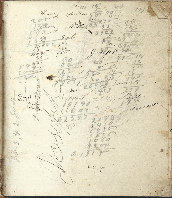Heirlooms Reunited 1840s Account Book Kept by Joseph Bassett, Jr