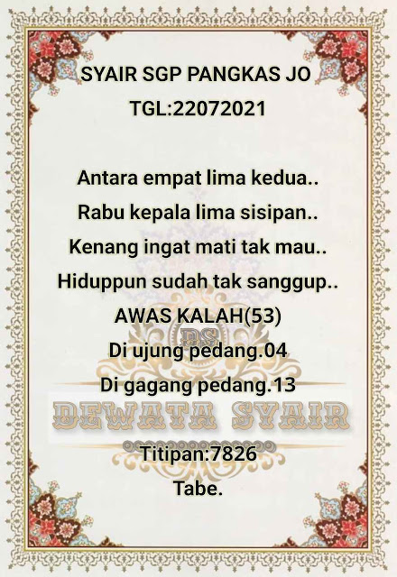 Tercepat Final Sgp Kamis