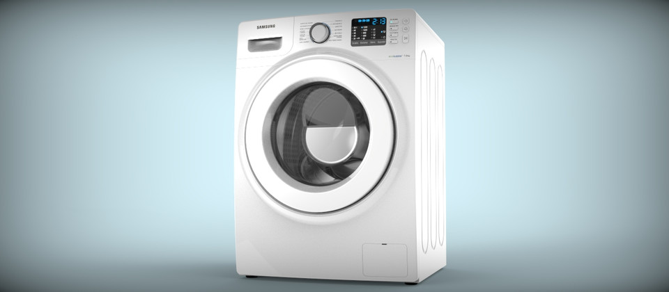 Washing machine || Samsung Ecobubble 7.0kg with free cad models