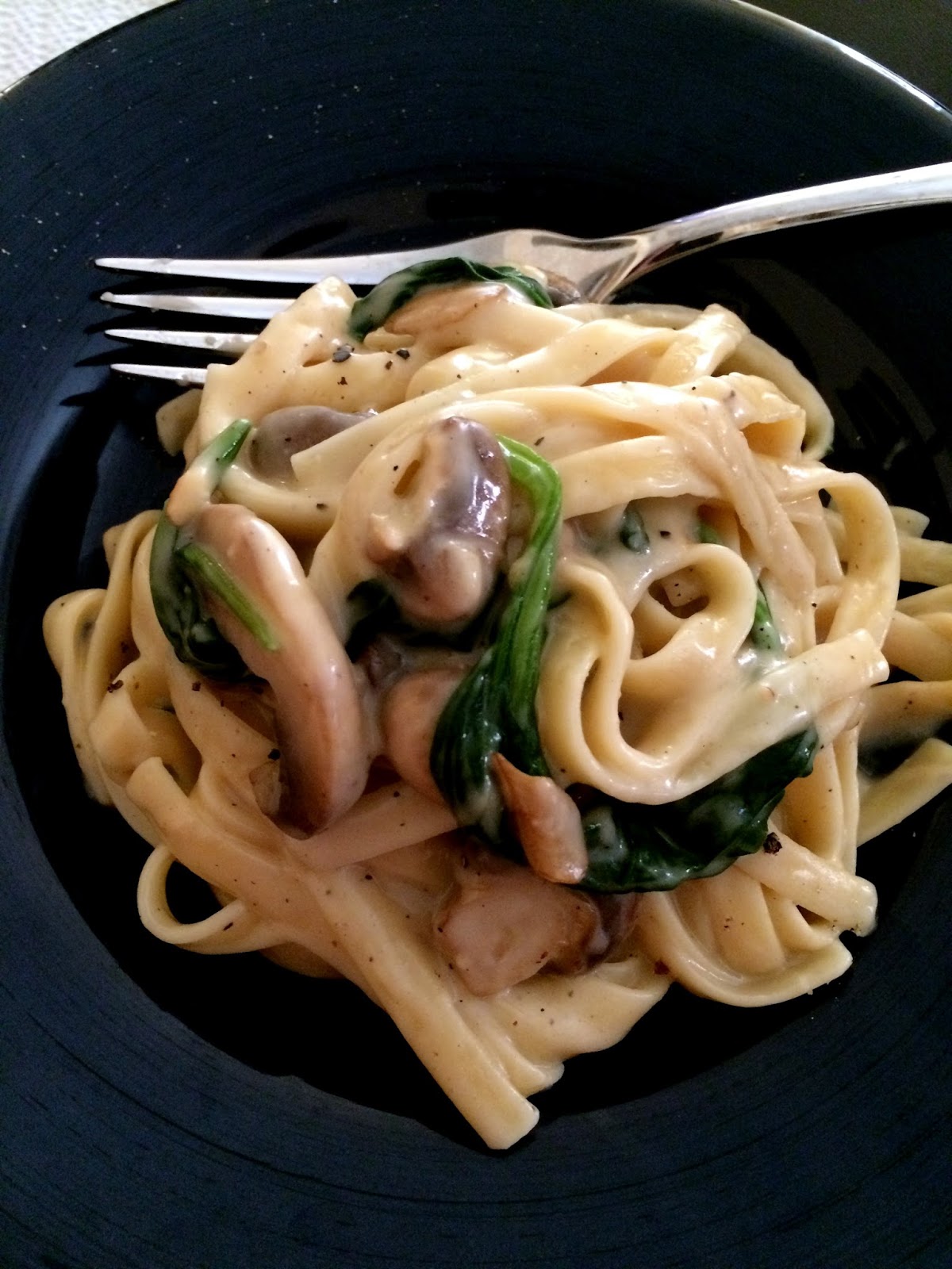 Alex Lately Mushroom Florentine Pasta