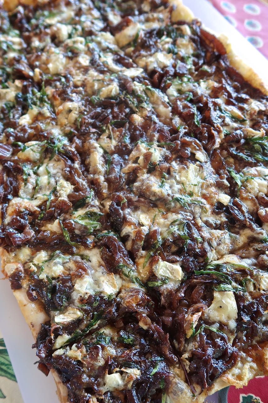 Scrumpdillyicious Caramelized Onion Tart with & Brie