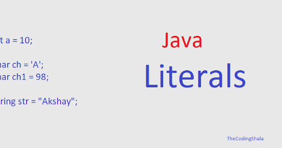 Java Literals - The Coding Shala