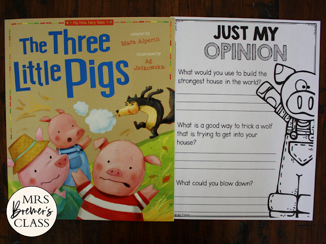 The Three Little Pigs Fairy Tales activities unit with Common Core aligned literacy companion activities for First Grade and Second Grade