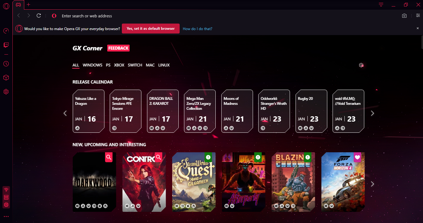 скорость загрузки opera gx