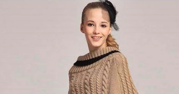 Wodecki Ta Dziewczyna Z Warkoczami Dziana Moda: Ponczo na drutach z warkoczami