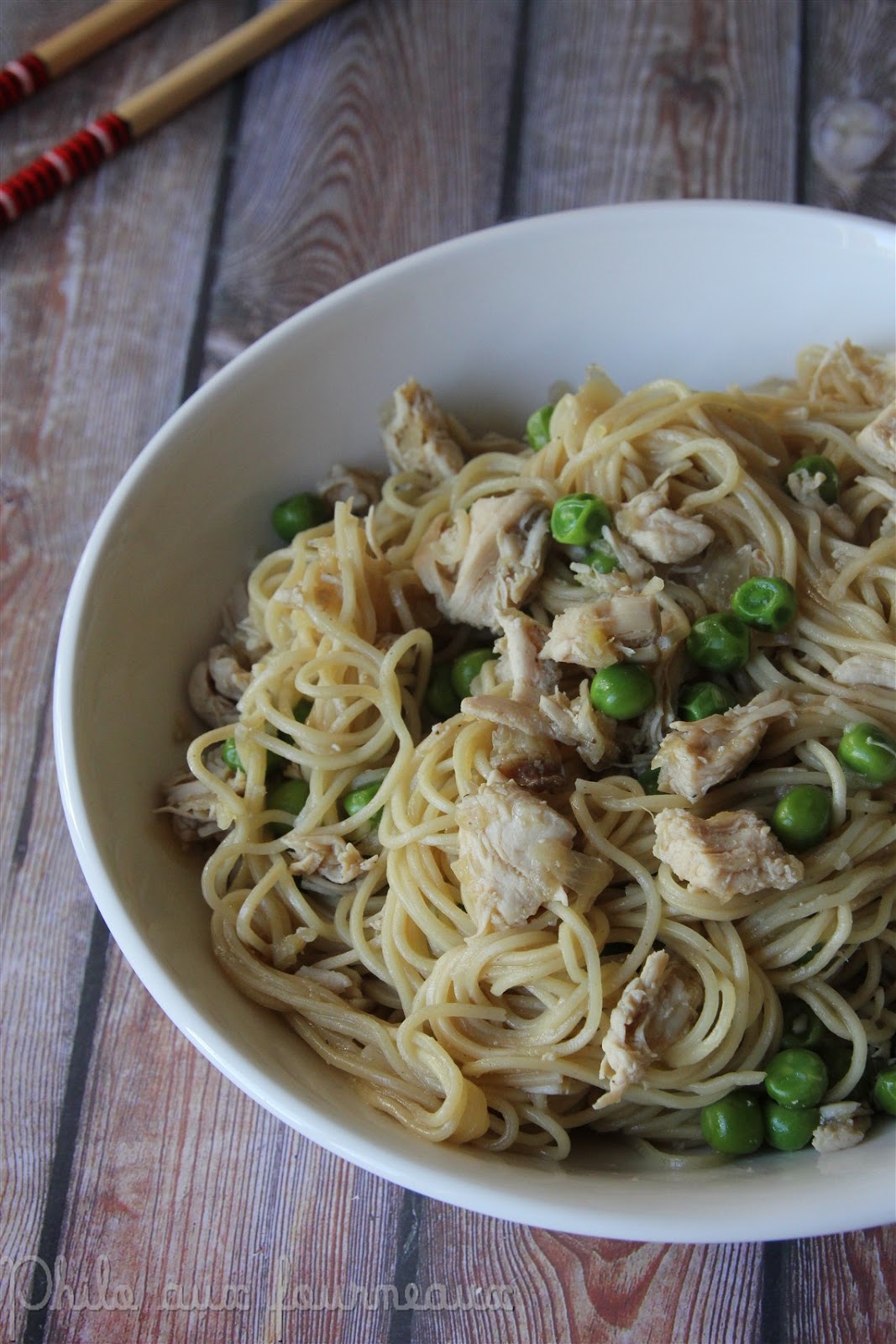 Philo aux fourneaux Nouilles chinoises au poulet & sauce soja au Thermomix