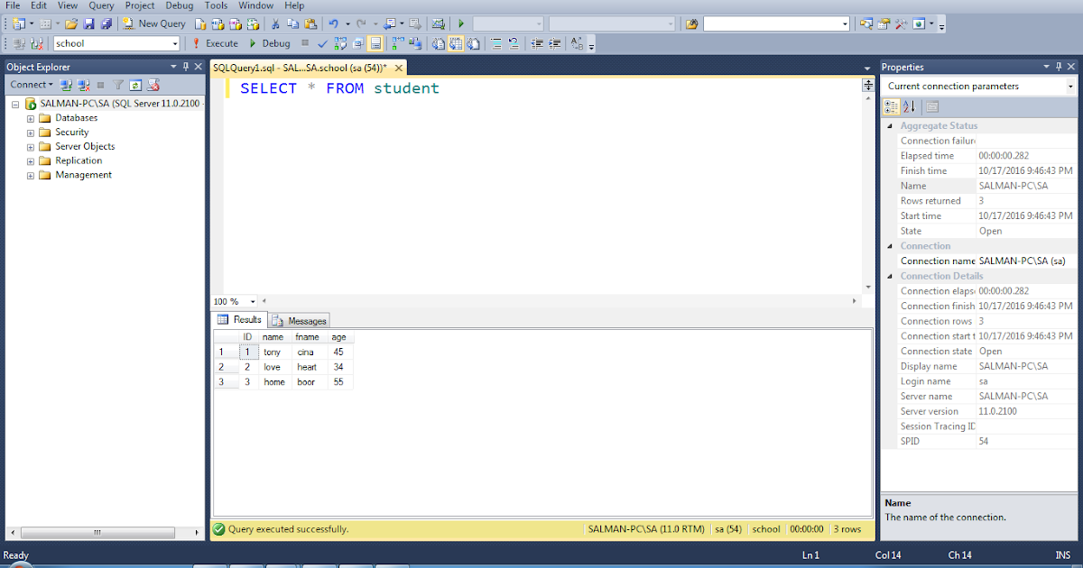 Learn and use How can we connect SQL server with visual studio