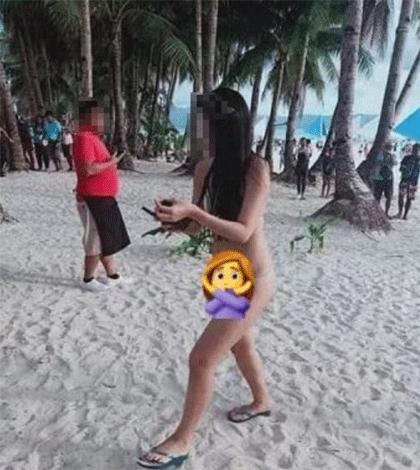 The female tourist was fined for wearing 'micro' bikini