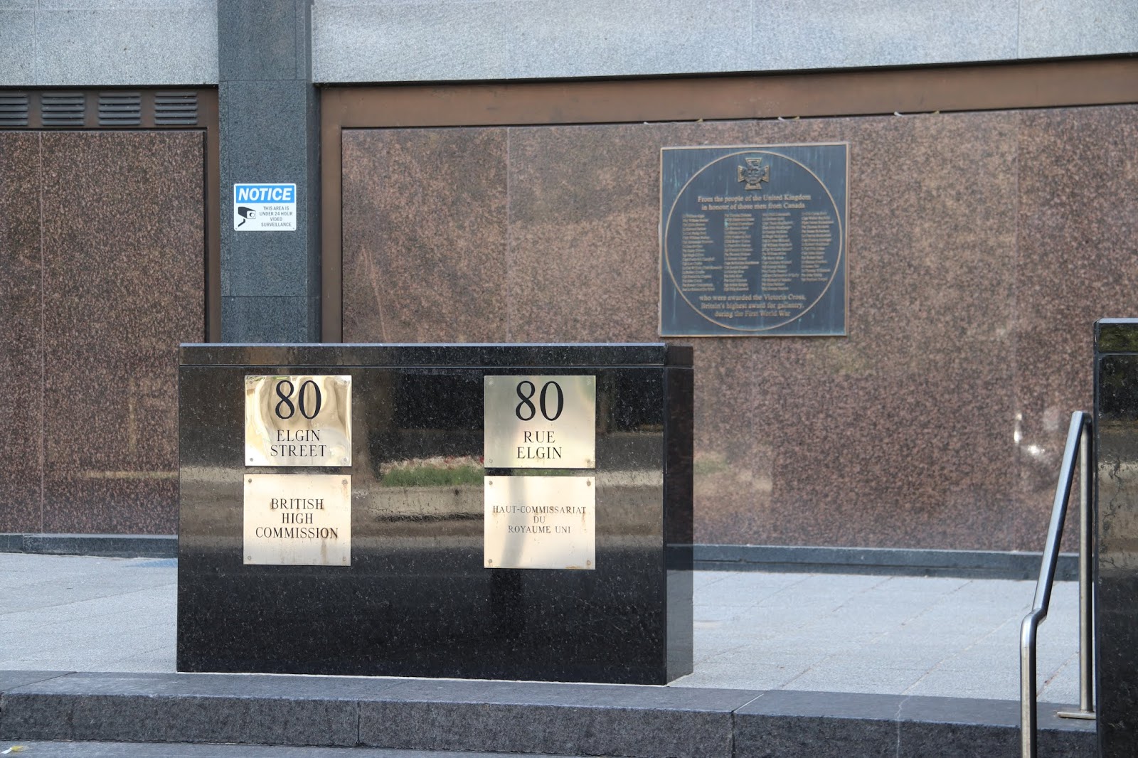 Memorials in Ottawa Victoria Cross Plaque