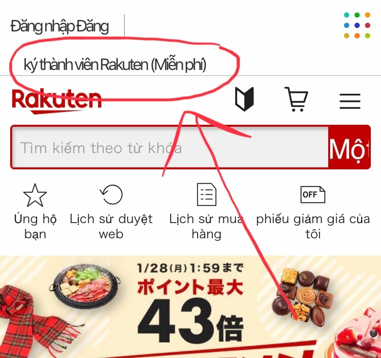 Cách đăng ký và mua hàng trên Rakuten diiho.com