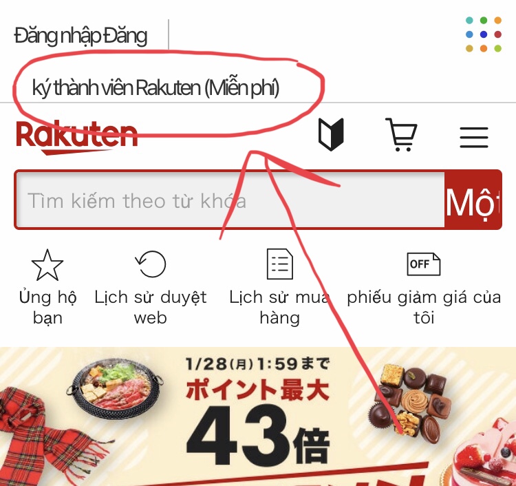 Cách đăng ký và mua hàng trên Rakuten diiho.com