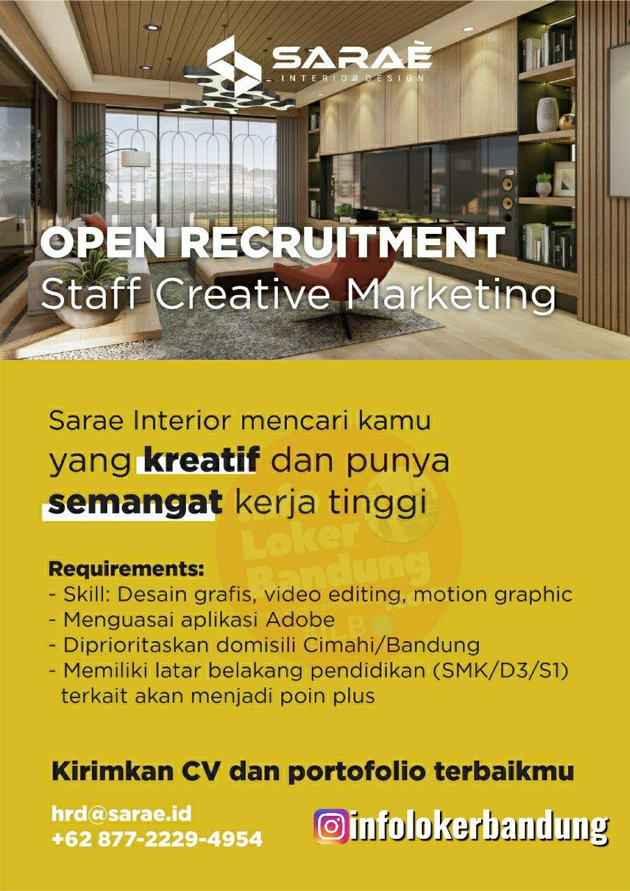 Lowongan Kerja SARAÈ Interior (PT Niaga Sarae Internusa) Bandung