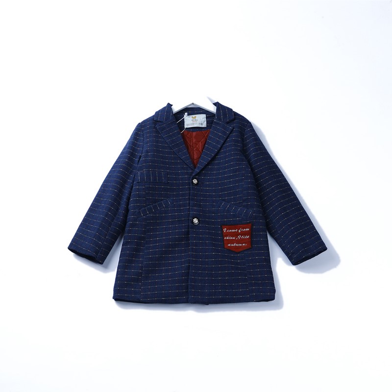 Áo Blazers Bé Trai Nỉ Tay Dài Sọc Ngang - BELDINO 158297 4 5 112