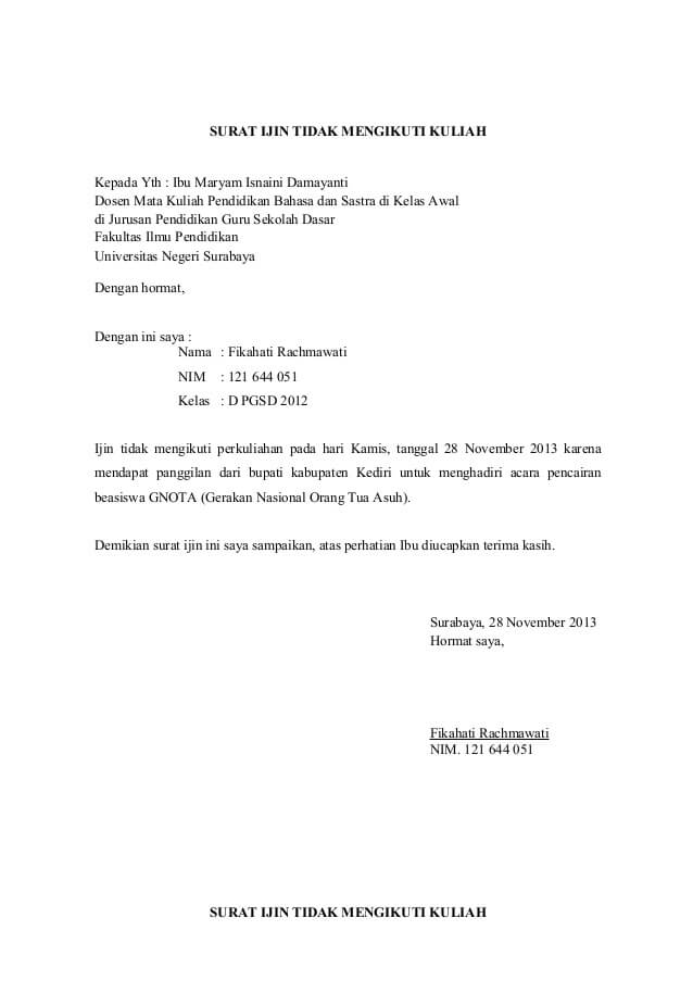 Contoh Surat Izin Kerja Informasi Seputar Dunia Militer