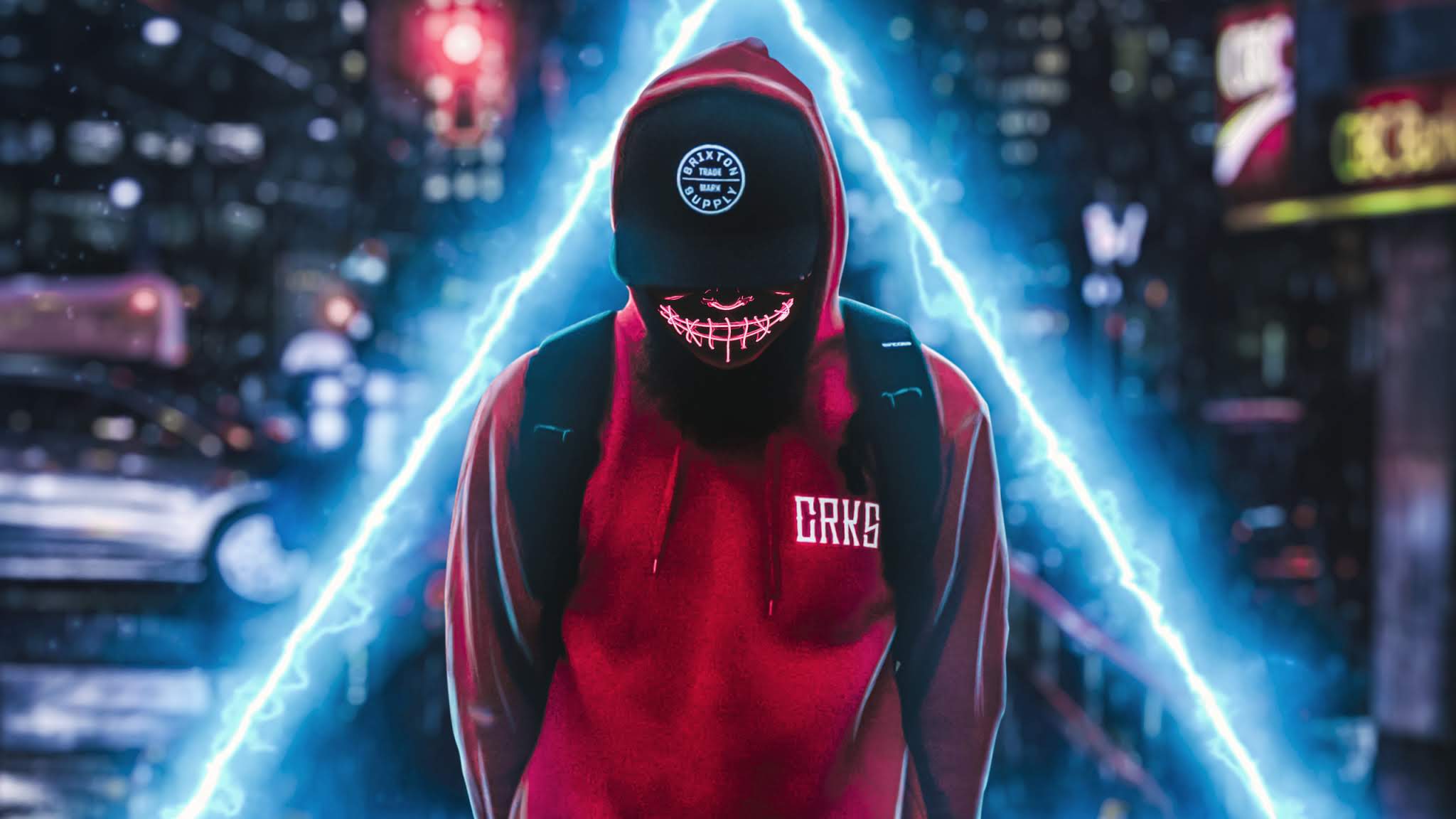 Neon Mask Triangle Zone