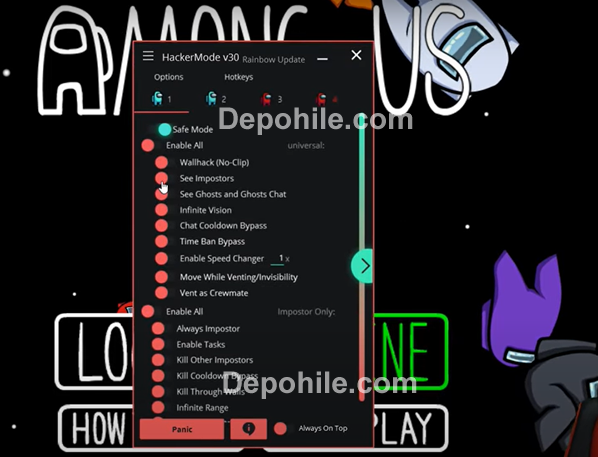 Among Us PC Hacker Mode v30 Menu Imposter Hilesi İndir