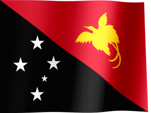 The waving flag of Papua New Guinea (Animated GIF)