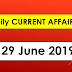29 June Current Affairs 2019 BY- Target Study IQ