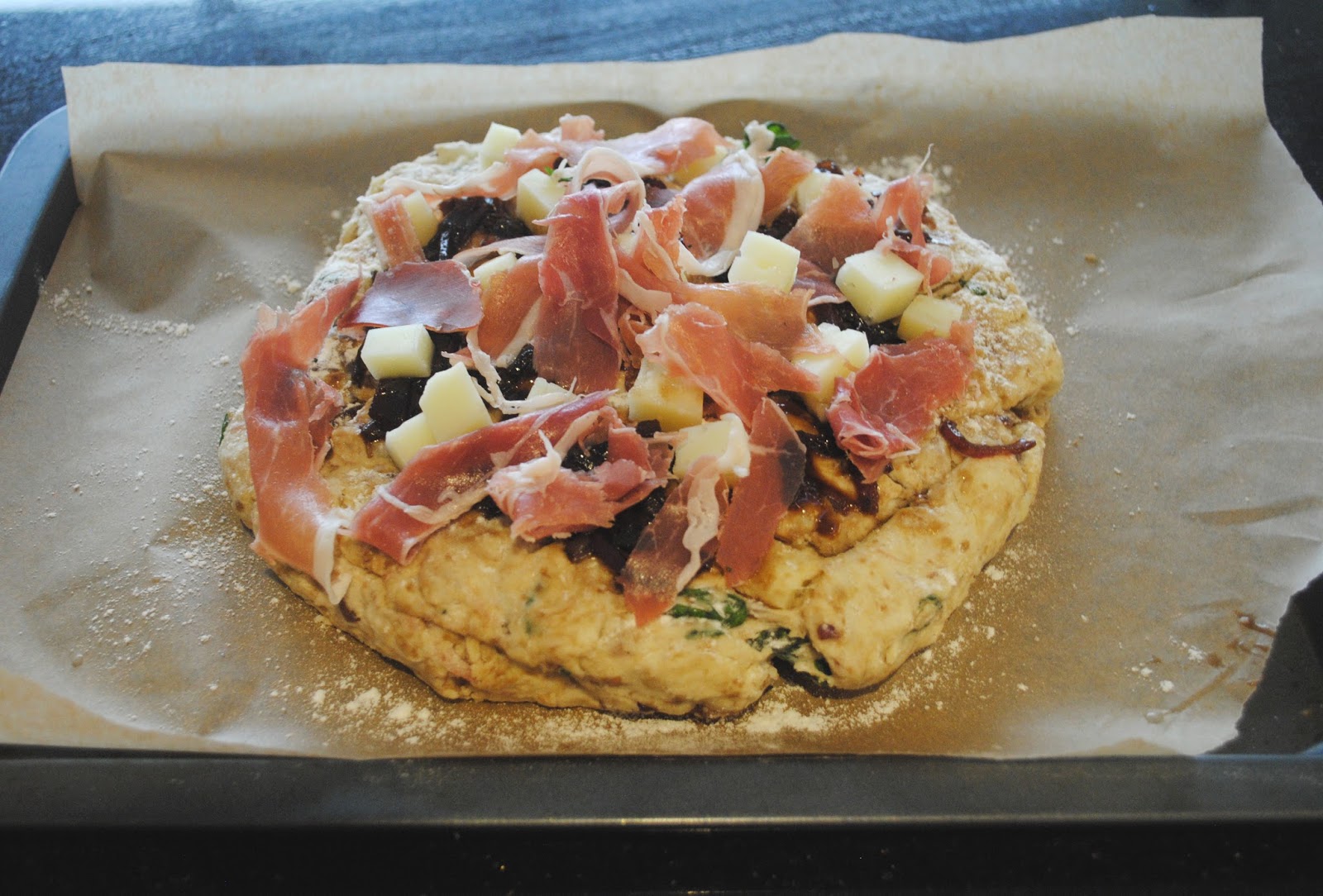 Sharkett Sisters PROSCIUTTO, MANCHEGO AND BALSAMIC ONION SODA BREAD