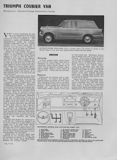 Triumph Courier Van - 1st page from Motor Trader 1963