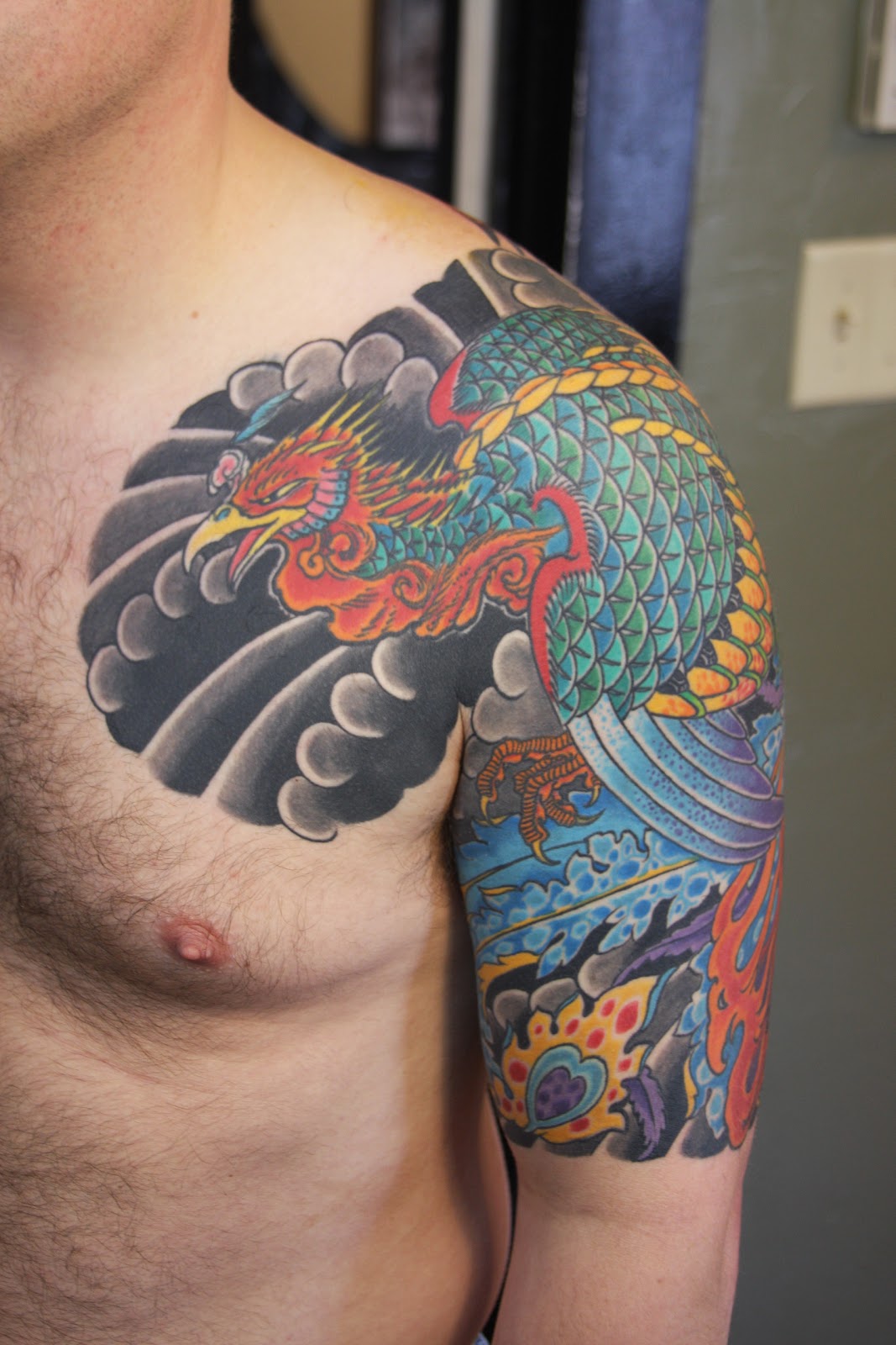 Stars and Dots Tattoo: Phoenix Tattoo