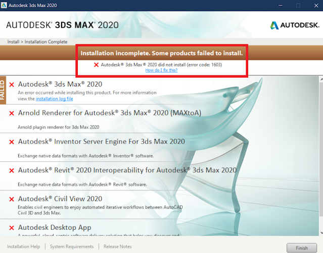 autodesk autocad 2020 error code 1603 autodesk autocad 2020 error code 1603
