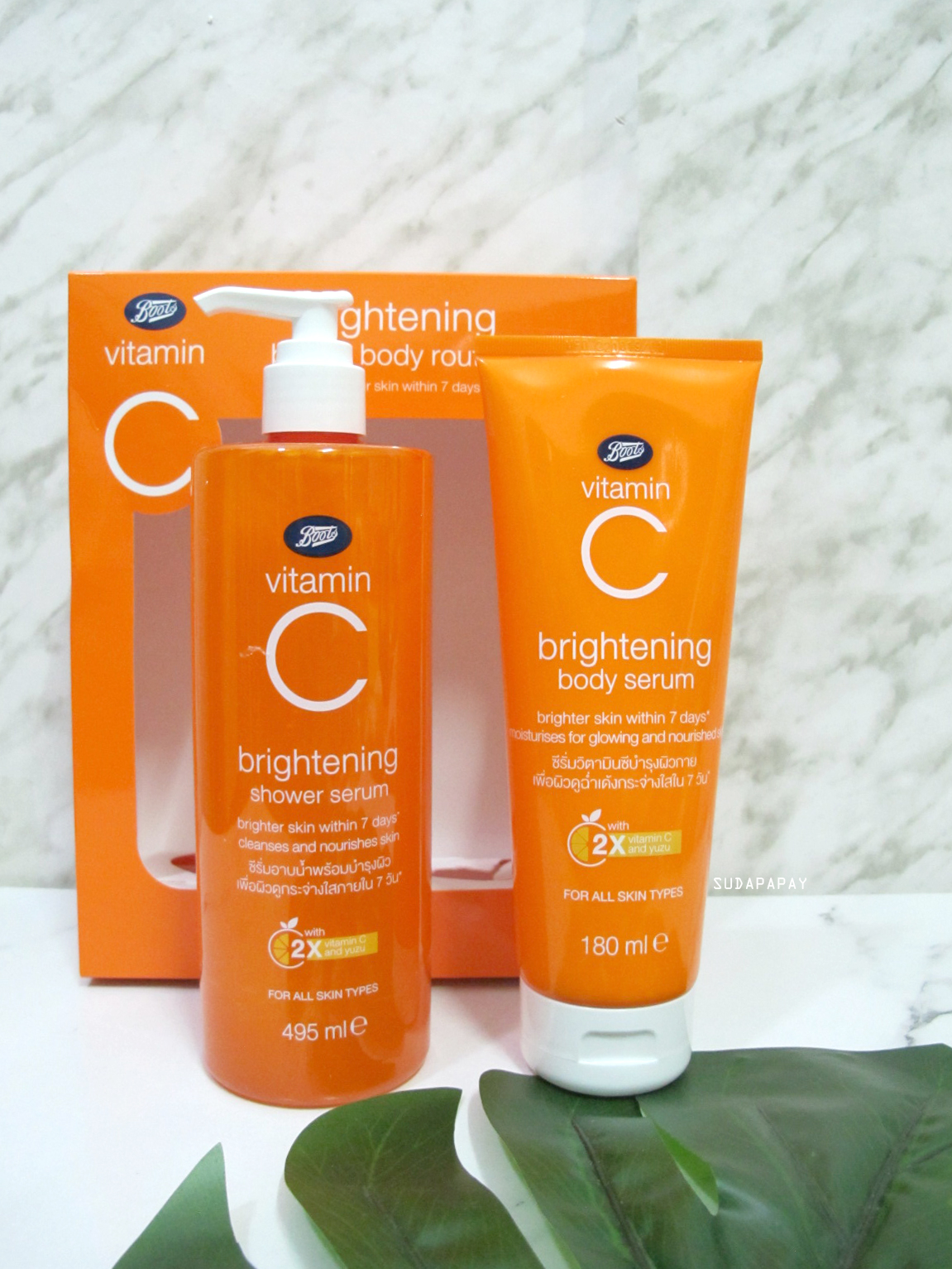 REVIEW Boots Vitamin C brightening bath & body routine SUDAPAPAY