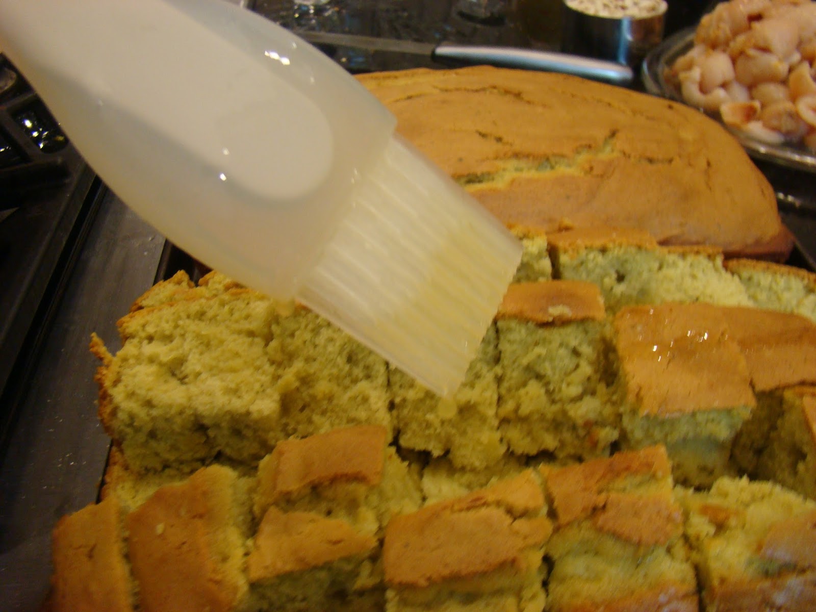 My Favorite Recipes Collection Green Tea Poundcake Trifle with Lychees