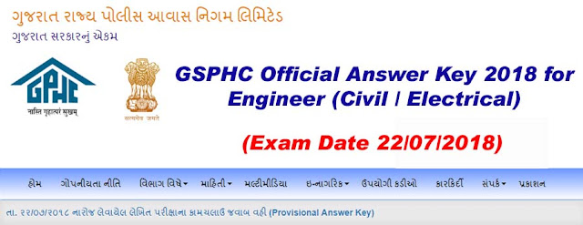 gphc engineer civil electrical provisional answer key declared on https://gsphc.gujarat.gov.in