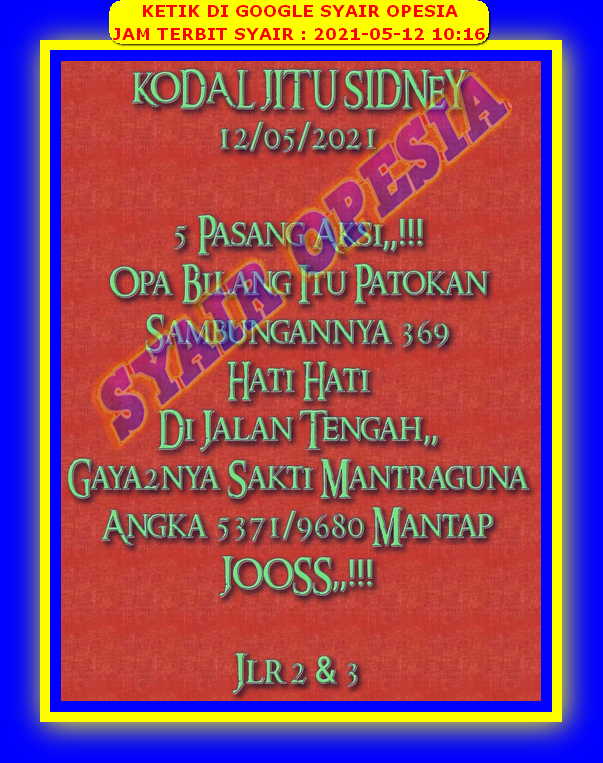 PREDIKSI SYDNEY COJEEL