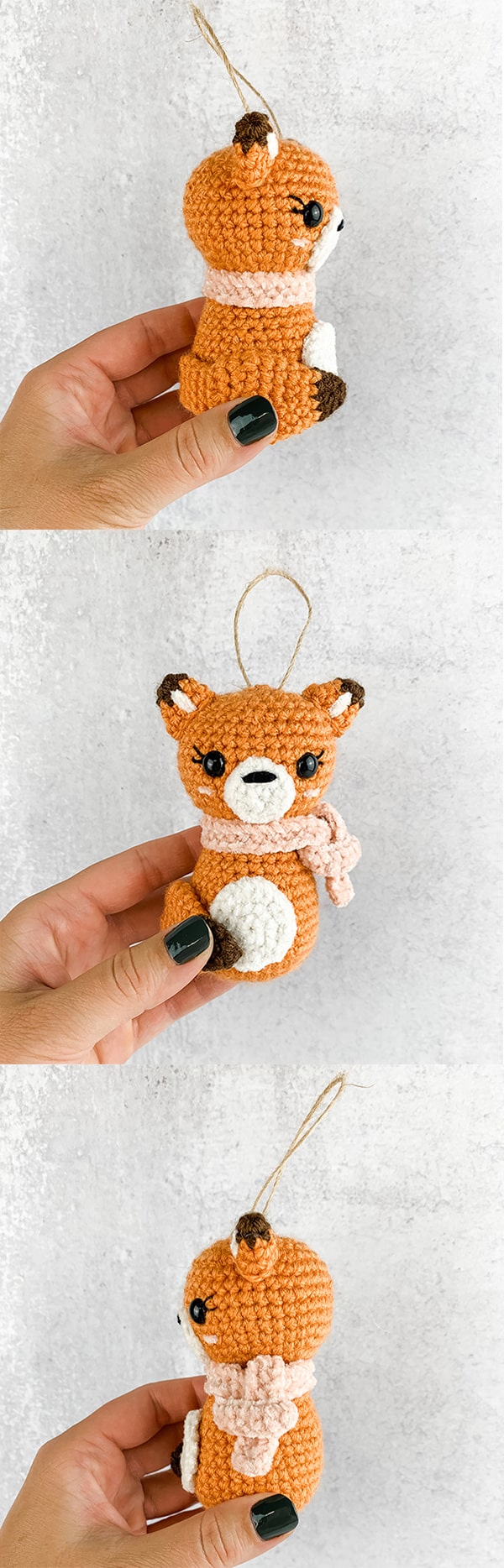 Free Crochet Fox Ornament Pattern - Grace and Yarn