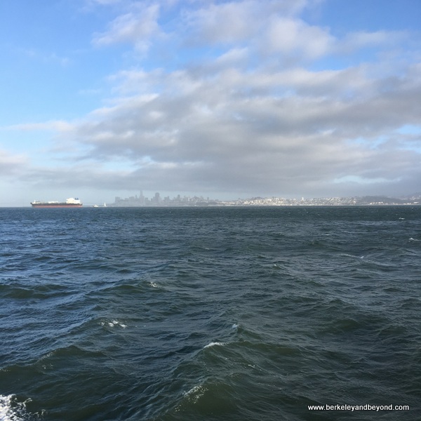 San Francisco skyline seen from the Tiburon Ferry in Tiburon, California San Francisco skyline seen from the Tiburon Ferry in Tiburon, California