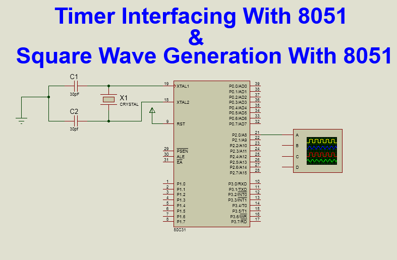 Timer Interfacing With 8051 and Square Wave Generation With 8051