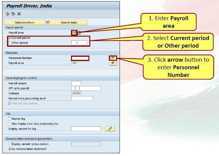 How to draw salary in post office department in SAP?