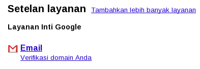 Verifikasi domain di Google Apps