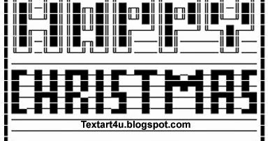 Happy Christmas ASCII Art For Facebook Status | Cool ASCII Text Art 4 U