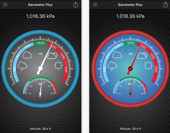 Weather App of the Week (iOS & Android) Barometer Plus Altimeter