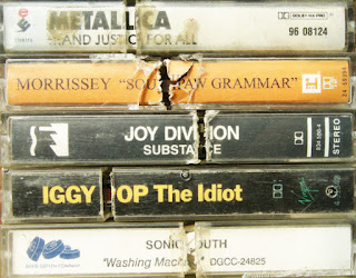 Cassette tapes cases with saw cuts