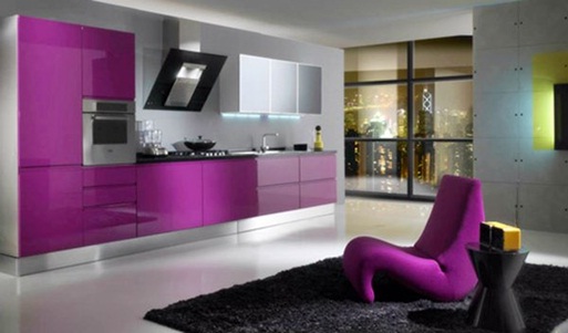 decora y disena: Cocinas Modernas Color Berenjena