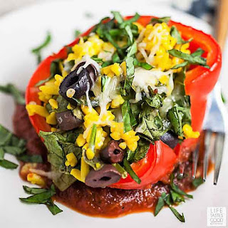 Vegetarian Stuffed Peppers with Orzo Pasta