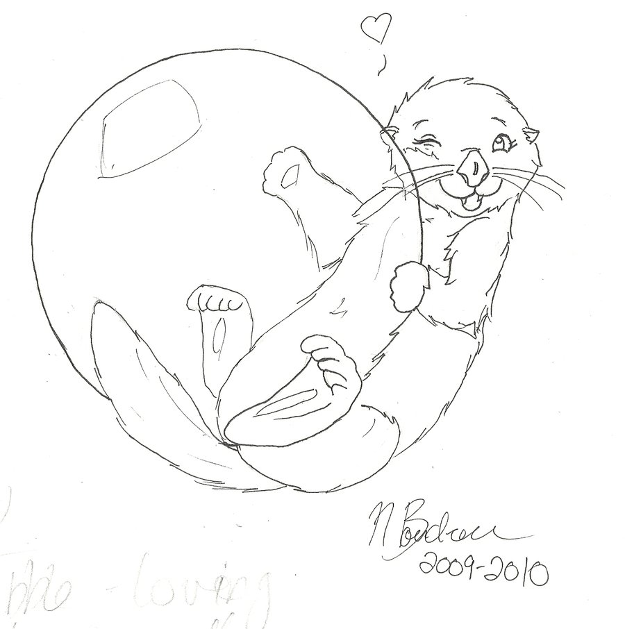 Baby Otter - Best Coloring Page Animals - Best Coloring Pages For Kids