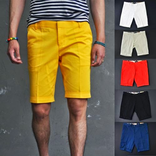 Mens Slim Fit Urban Turn-up Cotton Shorts-Shorts 51 | Fast Fashion Mens ...