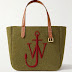JW ANDERSON Leather-Trimmed Felt Tote Bag
