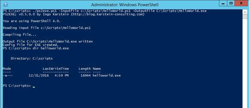 PS2EXE - Module To Compile Powershell Scripts To Executables