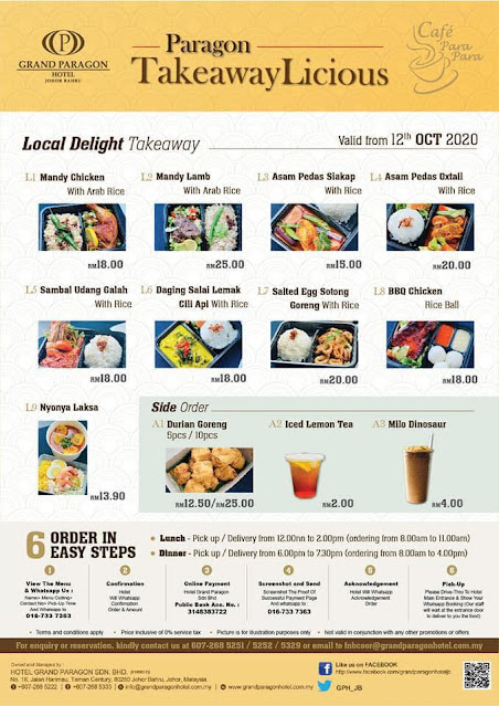 Malas Masak? Jom Order Bento 'TakeawayLicious' Dari Grand Paragon Hotel Johor Bahru!