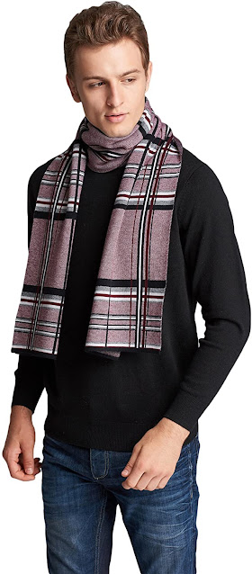 Cashmere Feel Wool Men's Scarf