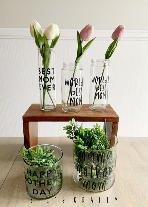 She's Crafty Mother's Day Gift Idea Flower Vases