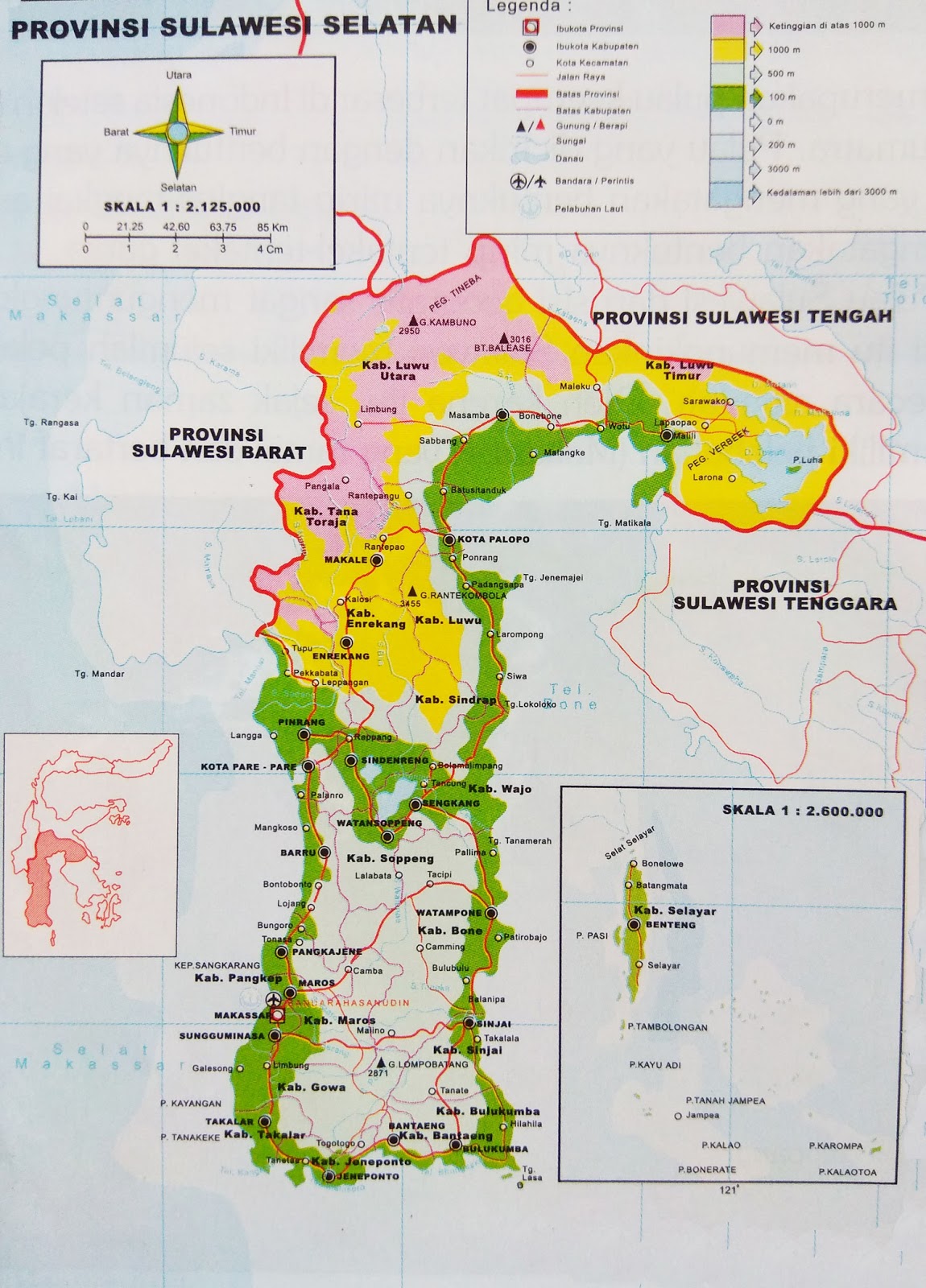 Letak Geografis Provinsi Sulawesi Selatan  Peta Dunia 