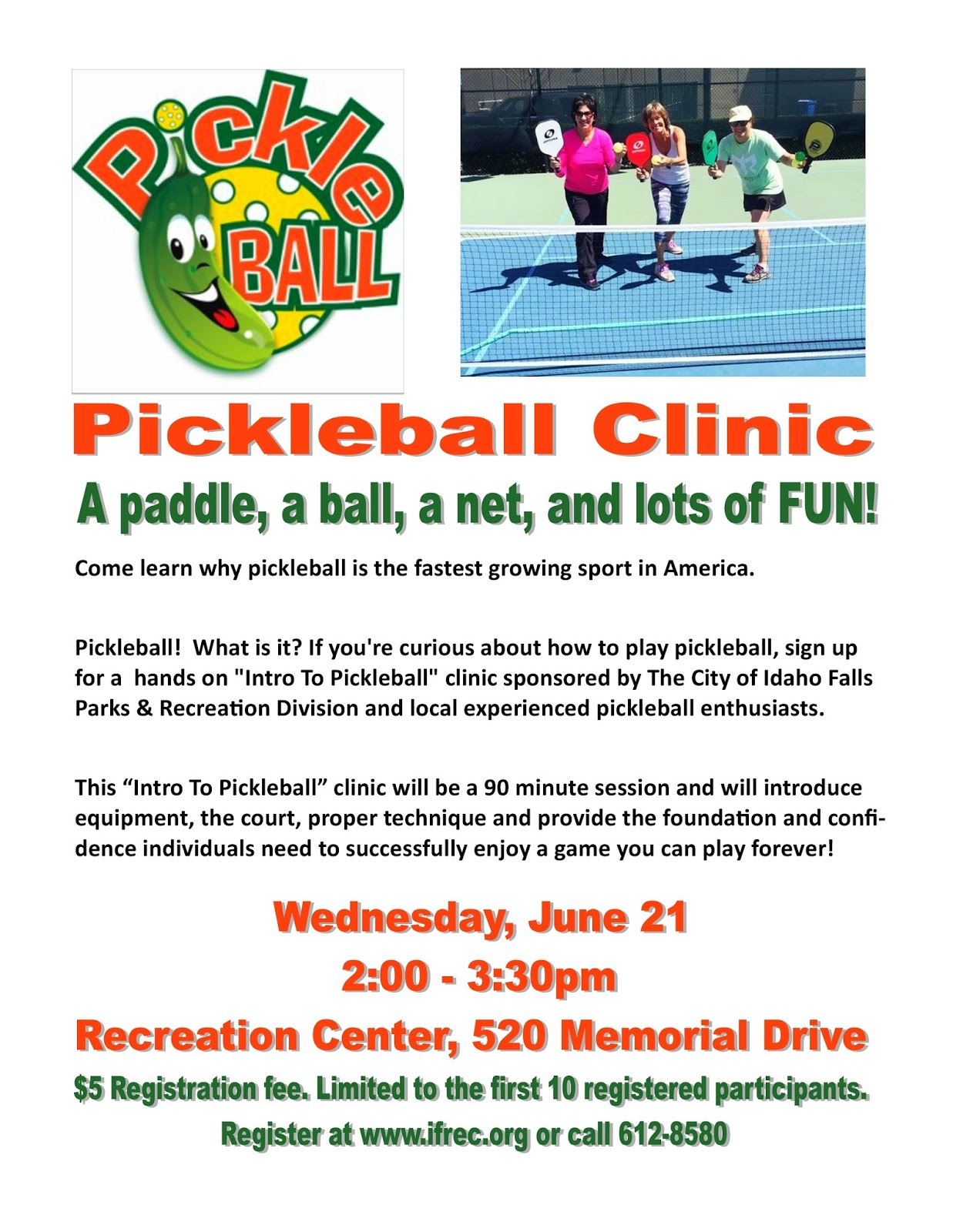 Idaho Falls Pickleball 2017