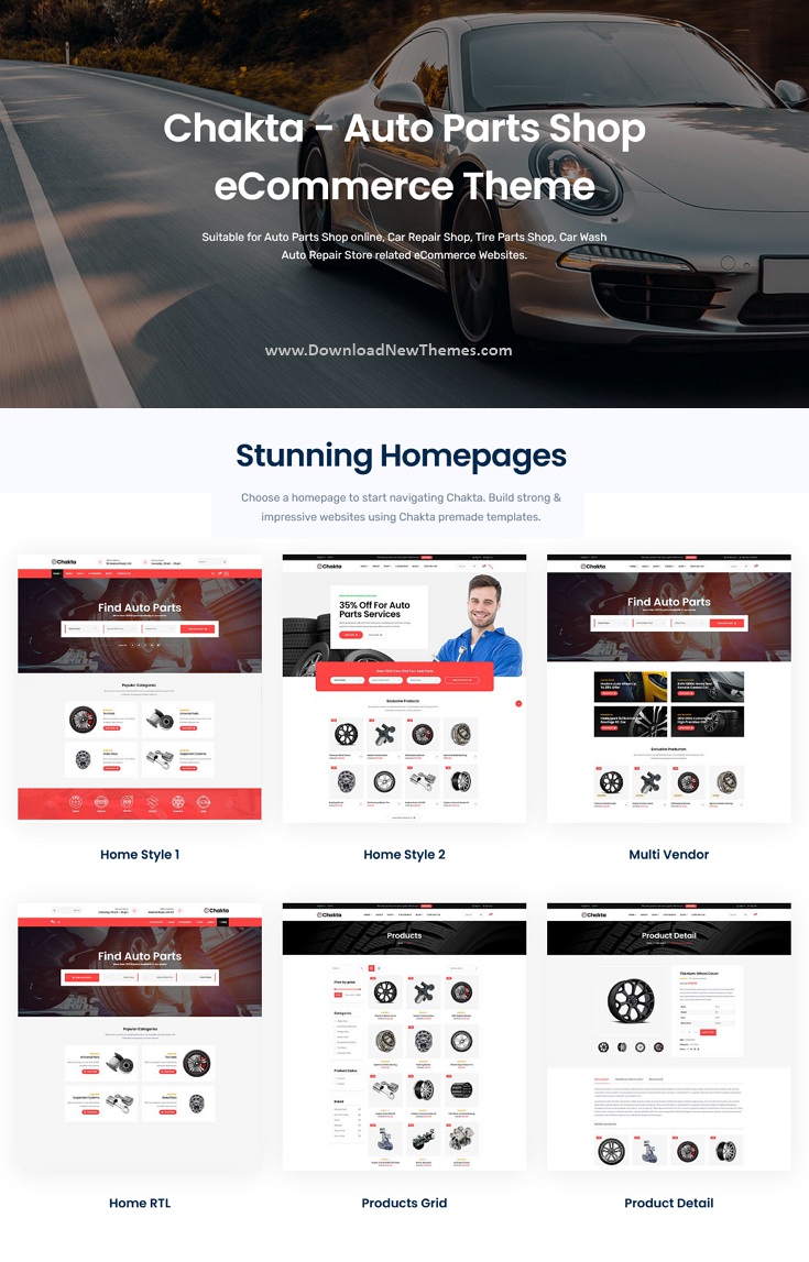 Chakta Auto Parts Shop Theme Download New Themes